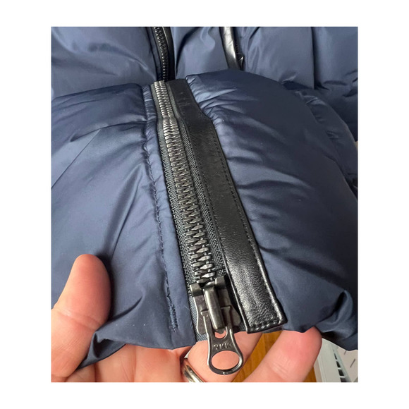 Mackage Kay-F Navy and Black Heavy Down Hooded Jacket Sz. M - Picture 6 of 12